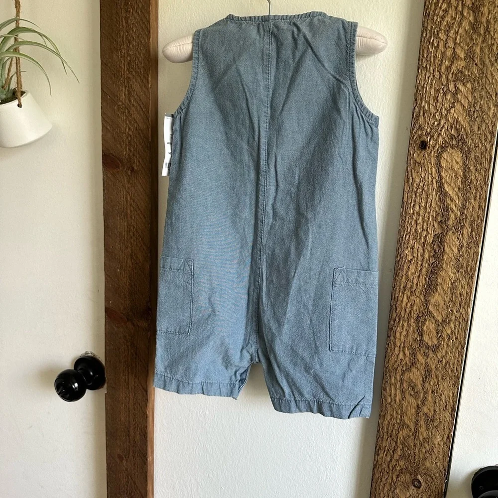 New Carter’s Denim Sleeveless Jumpsuit 18m Baby Boy New with tags